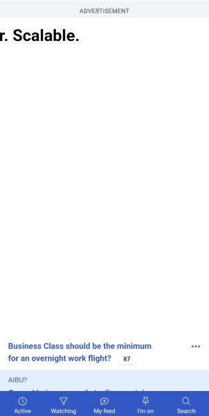 Zoomed advert filling screen