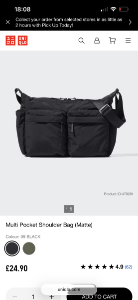 Crossbody bag for travel