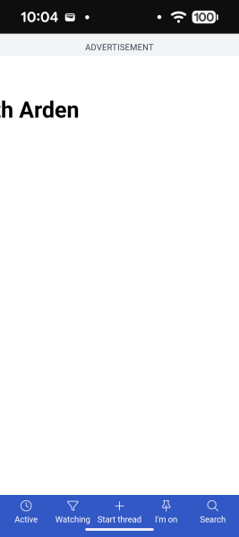 Zoomed advert filling screen