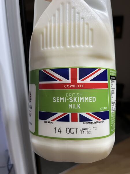 Out of date milk