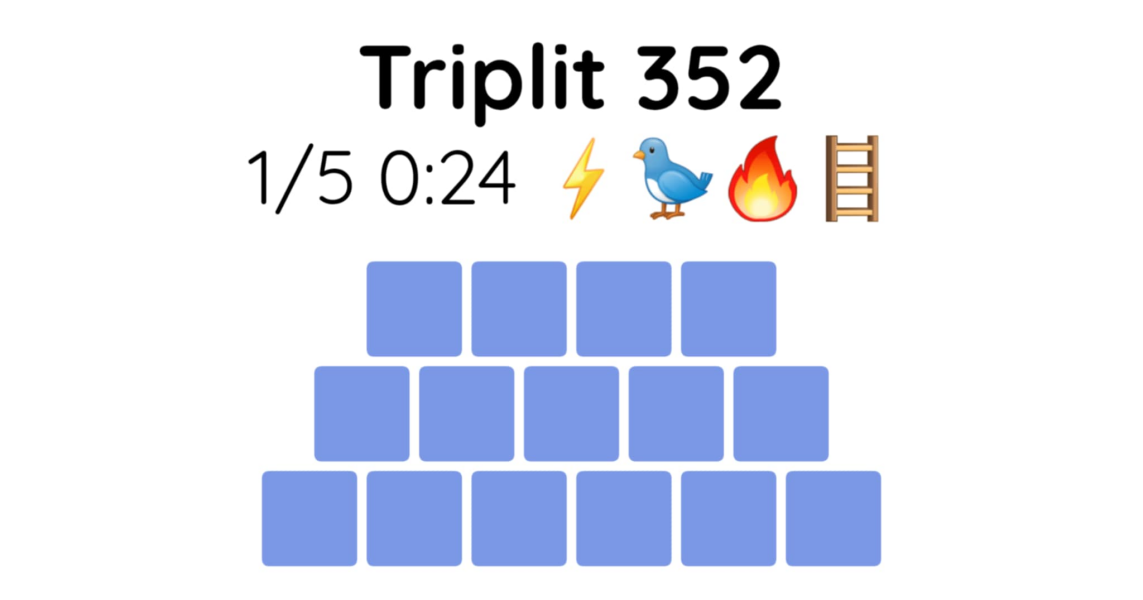 Yet another new word game - let me introduce you to Triplit!