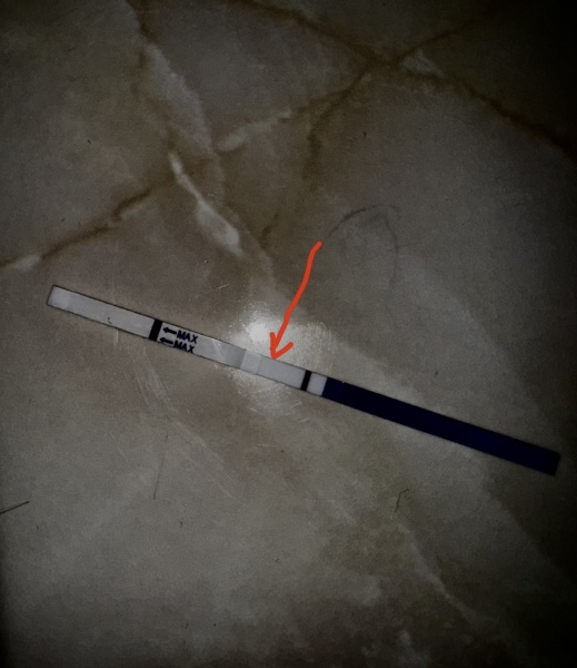 8 days late and only 1 faint line