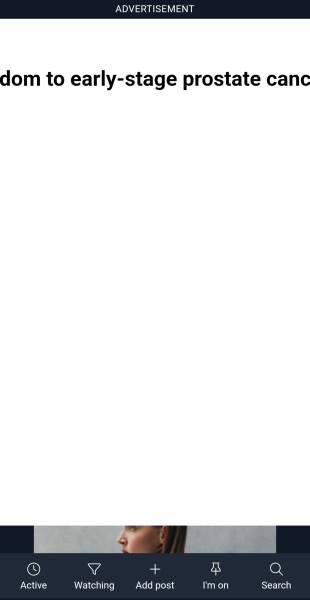 Advert taking over full screen