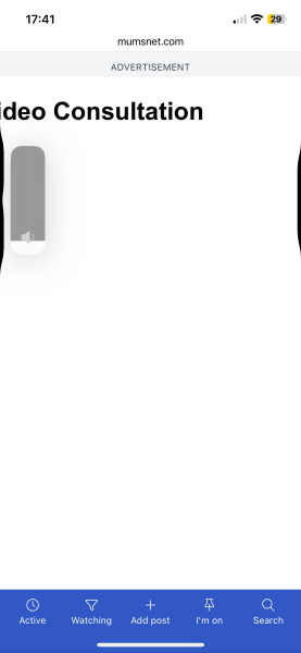 Partially loaded advert covering whole screen