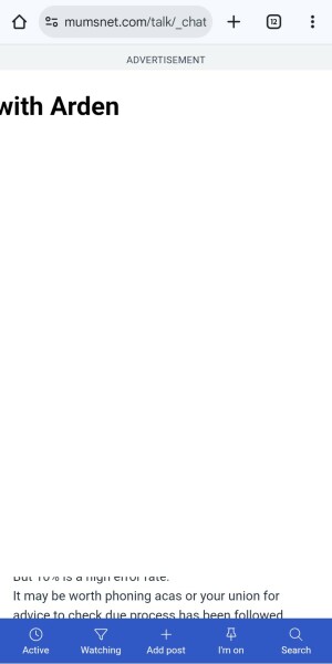 Zoomed advert filling screen