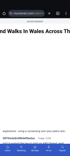 Zoomed advert filling screen