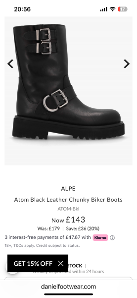 If you have comfortable biker boots, where are they from?