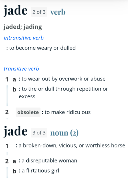 Current consensus on the name Jade?