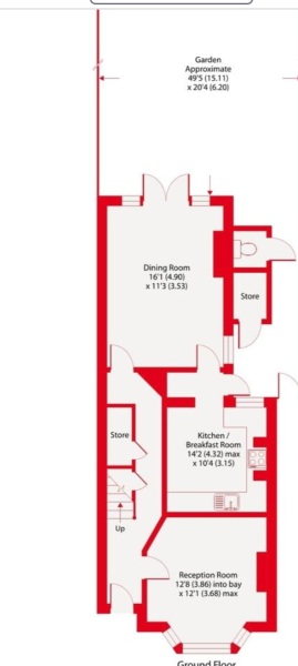 Does anyone have this room layout (kitchen in middle room of terrace)
