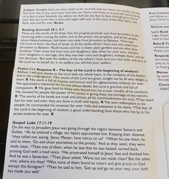 Sharing Sunday services