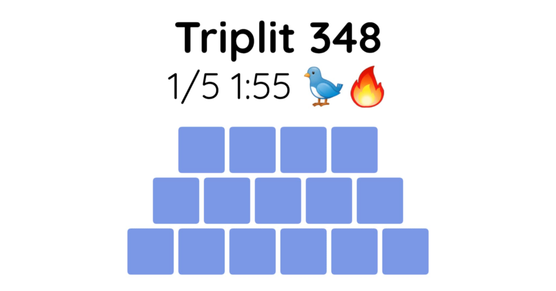 Yet another new word game - let me introduce you to Triplit!
