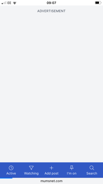 Blank whole page advert