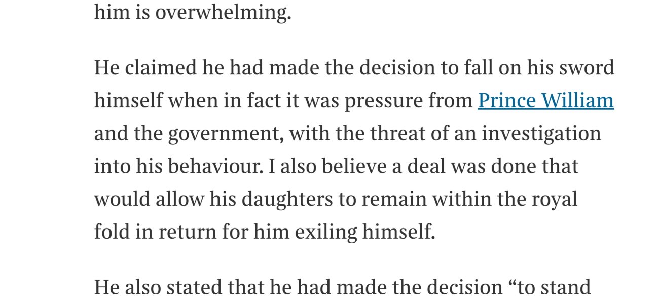 Prince Andrew gives up his HRH title