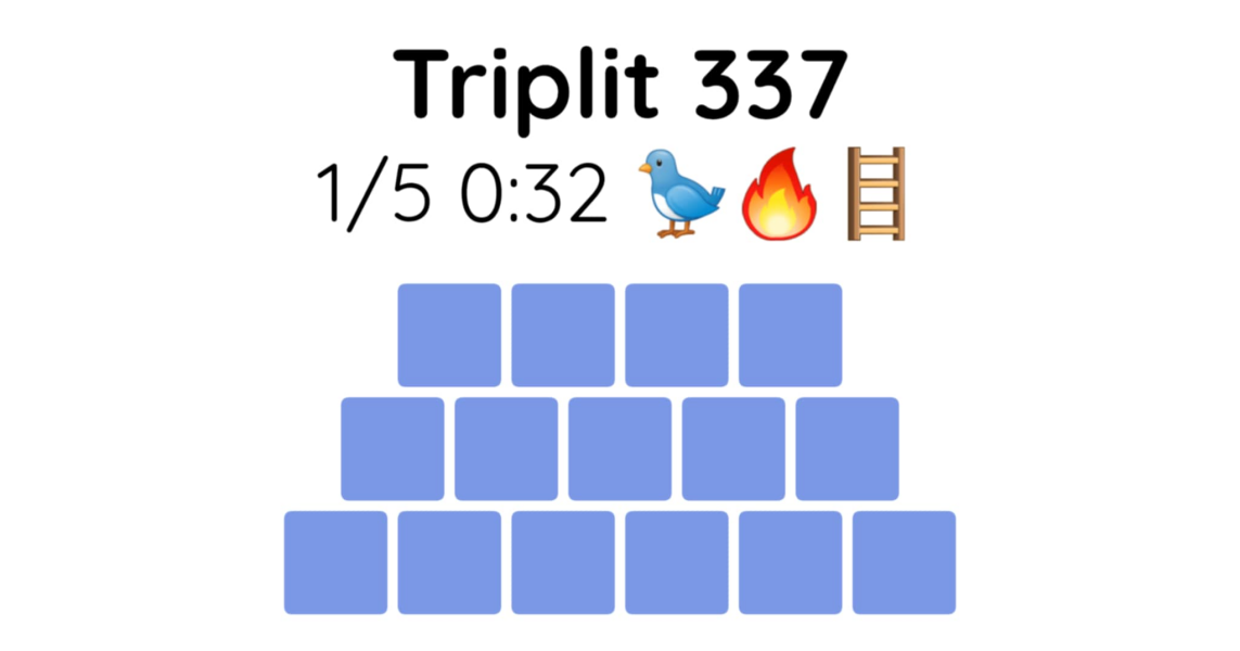 Yet another new word game - let me introduce you to Triplit!
