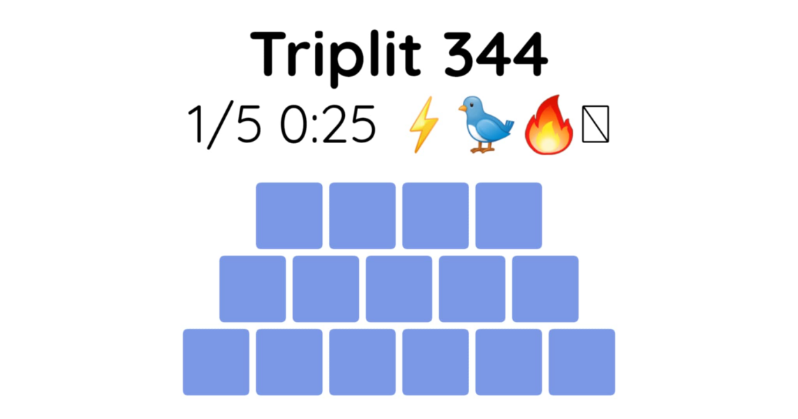 Yet another new word game - let me introduce you to Triplit!