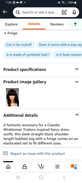 I’ve only just realised that Claudia wears a wig