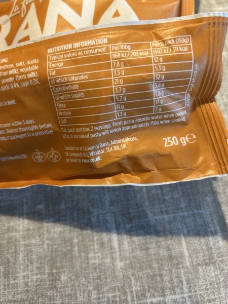 Help me calorie count this pasta