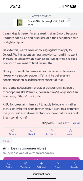 No cross for distracting ad at top of page