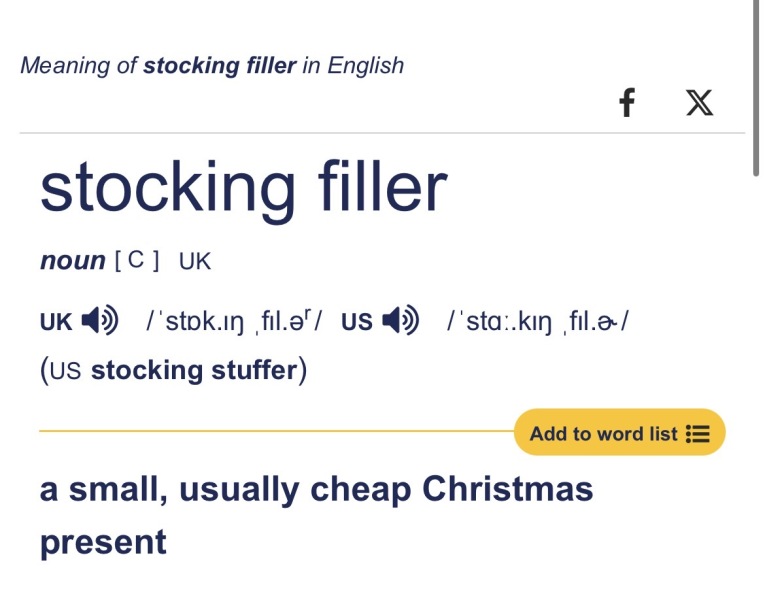 It’s not a fucking stocking filler!