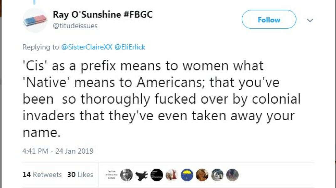 Very mvoing tweet about how women have been colonised by men