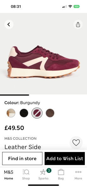 Which burgundy trainers? Help me decide.