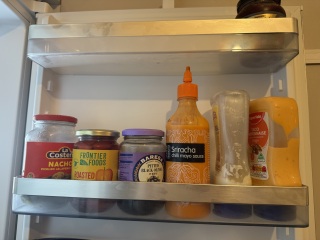 To have a whole fridge shelf for condiments/jars?