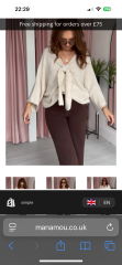 Satin trousers