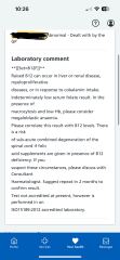 High B12 - Worried.