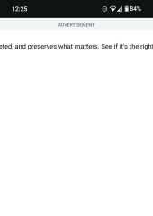 Advert taking over full screen