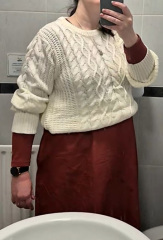 Skirt/ jumper look. Am I too big for it? Or doing it wrong
