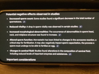 Male fertility and statins?