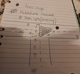 Traffic chaos at temporary lights