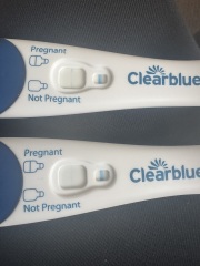 Faint positive or evap line? ( clear blue) 