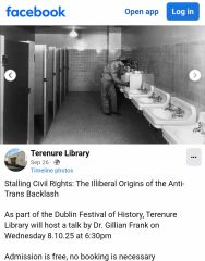 Library talk equates single sex spaces with racism