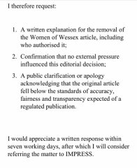 Women of Wessex challenge violent images and threats from trans activists