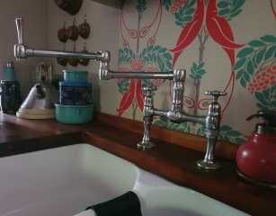 Pot fillers behind stove