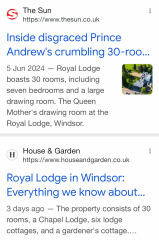 Andrew, Sarah & a Royal Lodge question