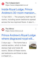 Andrew, Sarah & a Royal Lodge question