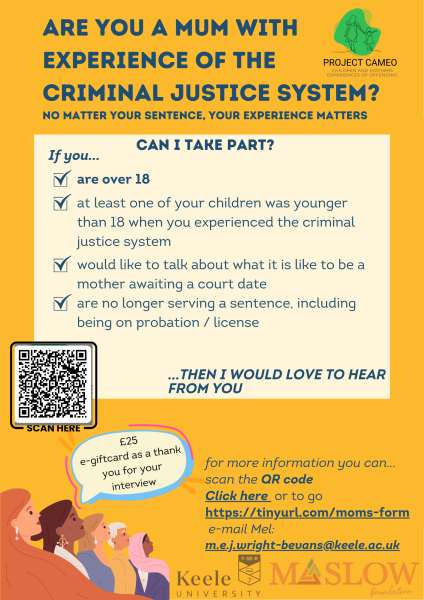 Mums awaiting trial - have your say on what it was like being a mum on the lead up to receiving a sentence through the UK adult criminal justice system