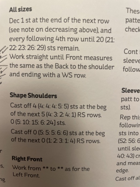 Knitting pattern crisis