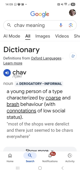 Friend still believes in "chavs"?