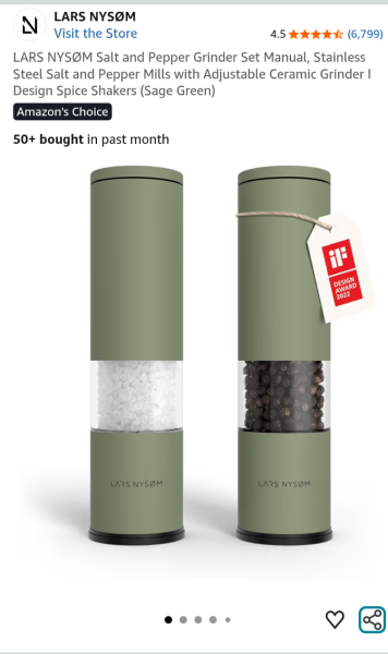 I need salt and pepper grinders which actually work