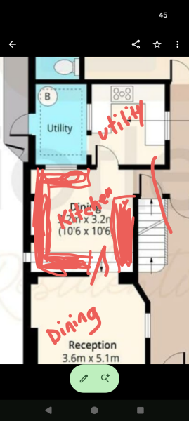 Turn beautiful second reception room into mediocre kitchen / diner?