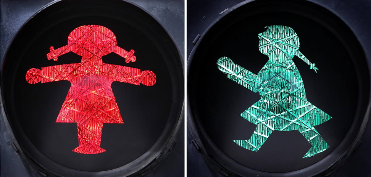 Crossing the road when there’s not a green man