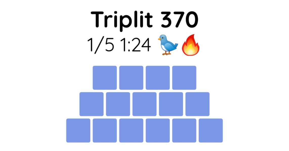 Yet another new word game - let me introduce you to Triplit!