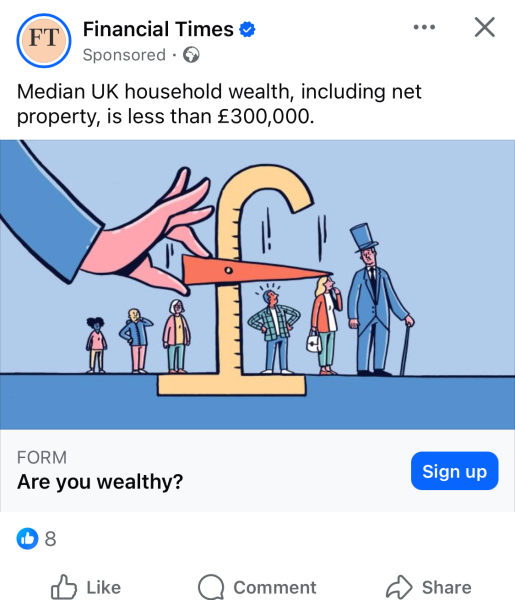 To think it’s unlikely £300k is the median household wealth in the UK