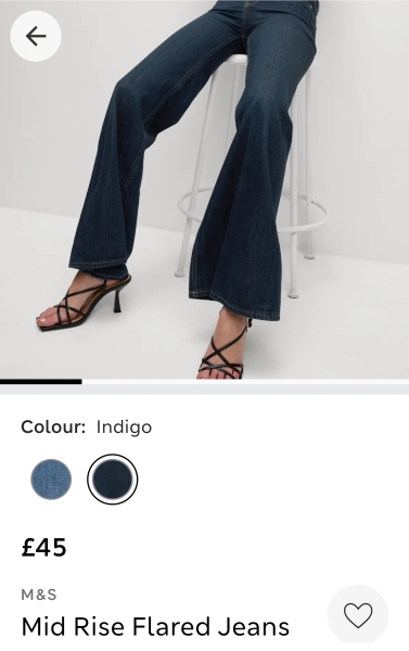 M&S mid rise flare jeans