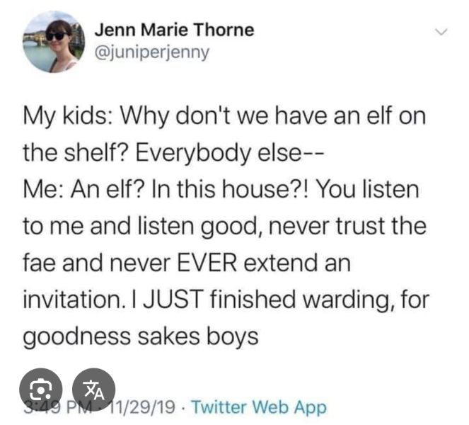 Anyone who doesn't do the elf thing, what do you tell your kids?