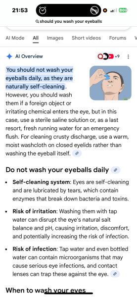 To think your eyes/eyeballs aren’t self cleaning?