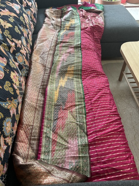 Beautiful antique sari - can I make a curtain/drape ? ...terrified of damage but want to use this amazing fabric !